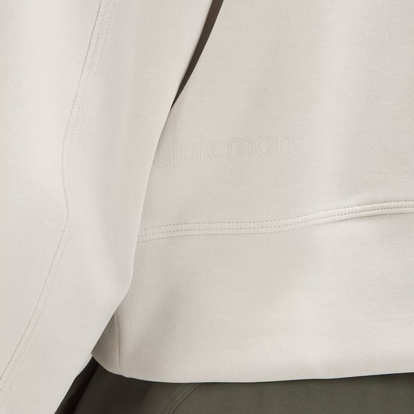 Lululemon Softstreme Perfectly Oversized Cropped Crew Long Sleeve White Opal 6 - Picture 11 of 15